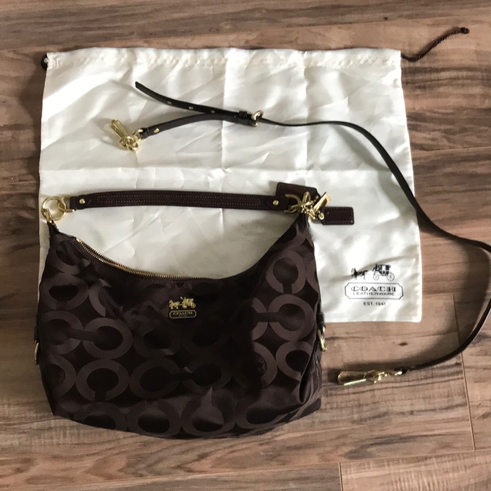 Authentic medium brown coach bag